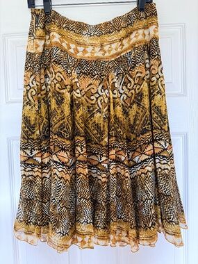 Skirt Chico's Size 1  Silk